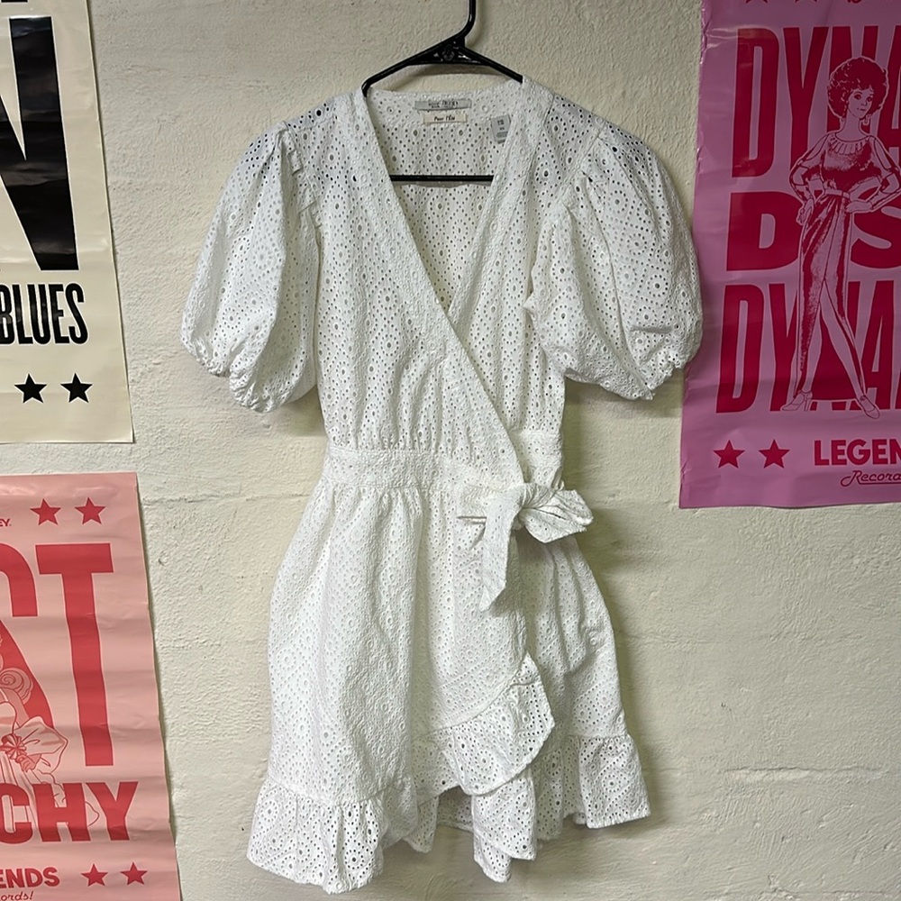 Scotch & Soda Broderie Anglaise Wrap Dress Size: XS